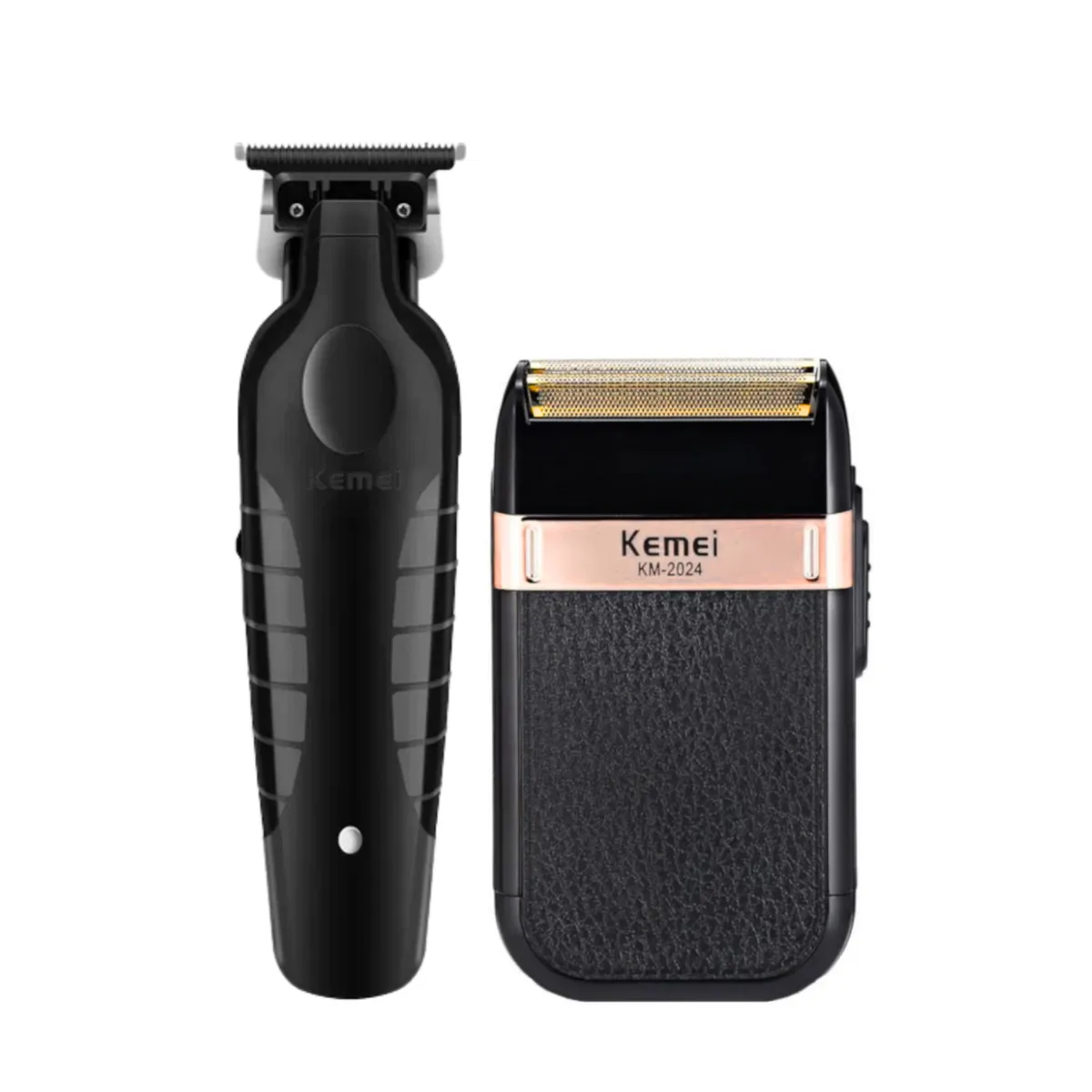 KEMEI - Combo Patillera Trimmer Kemei 2299 + Shaver Kemei 2024 Color Negro