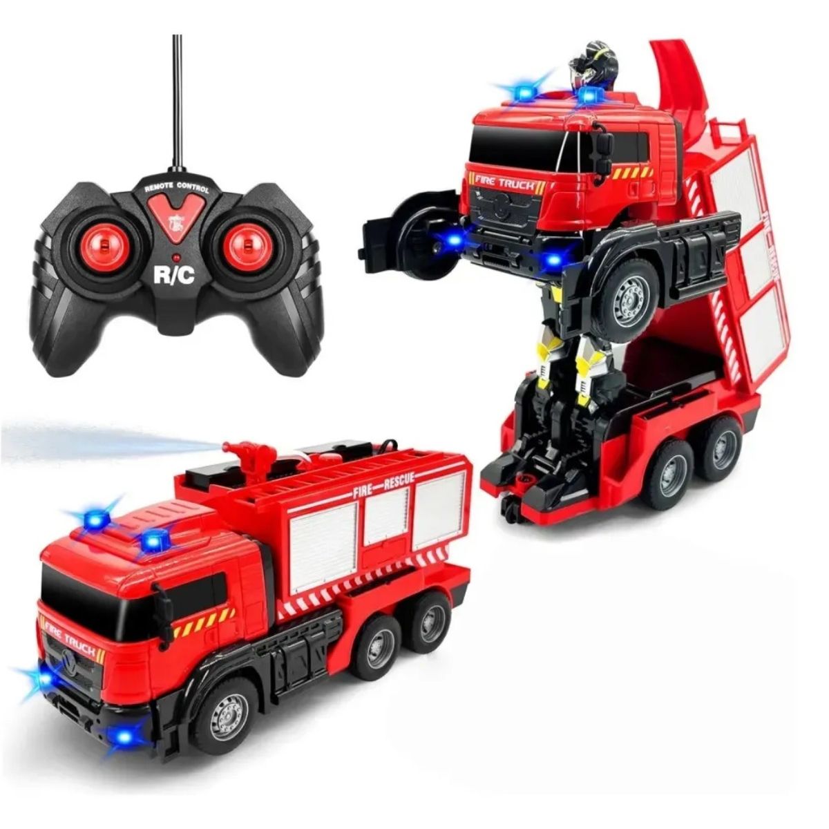 GENERICO - Auto A Control Remoto Transformer Bombero Labg