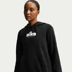 NIKE - Poleron Sportswear Club Fleece Negro Mujer