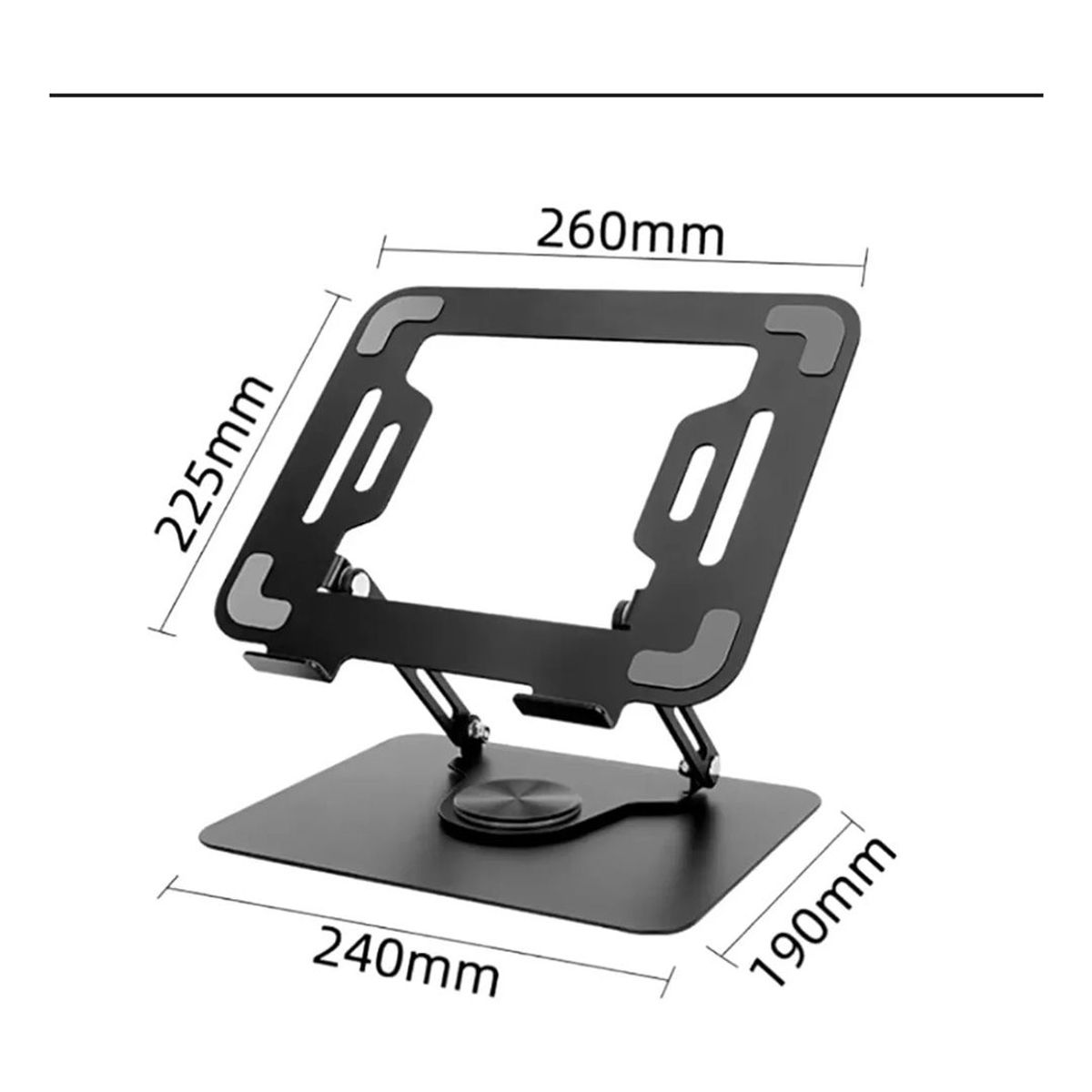 GENERICO - Soporte Base Aluminio Para Notebook Macbook Giro 360