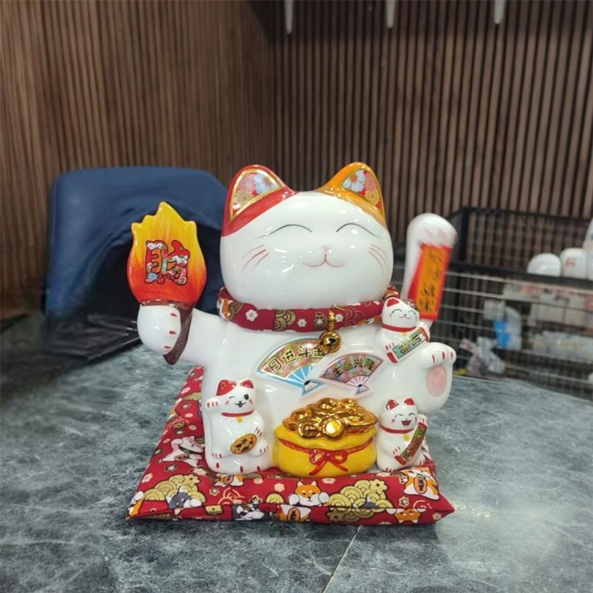 GENERICO - Adorno Gato De La Fortuna Y La Suerte Figura Decorativa