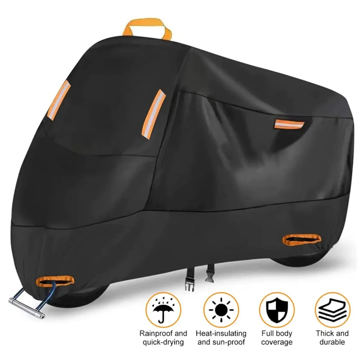 GENERICO - Funda Impermeable 100% Protector Cubre Motos Bicicletas Xxl