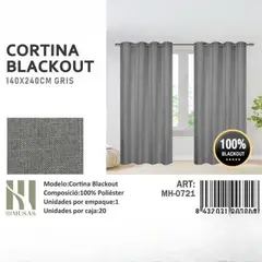 GENERICO - Juego De Cortinas Blackout 2 Paños 140x240 cm