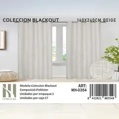 GENERICO - Juego De Cortinas Blackout 2 Paños 140x240 cm