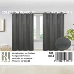 GENERICO - Juego De Cortinas Blackout 2 Paños 140x240 cm