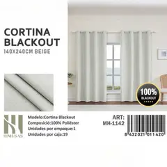 GENERICO - Juego De Cortinas Blackout 2 Paños 140x240 cm