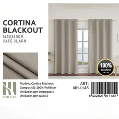 GENERICO - Juego De Cortinas Blackout 2 Paños 140x240 cm