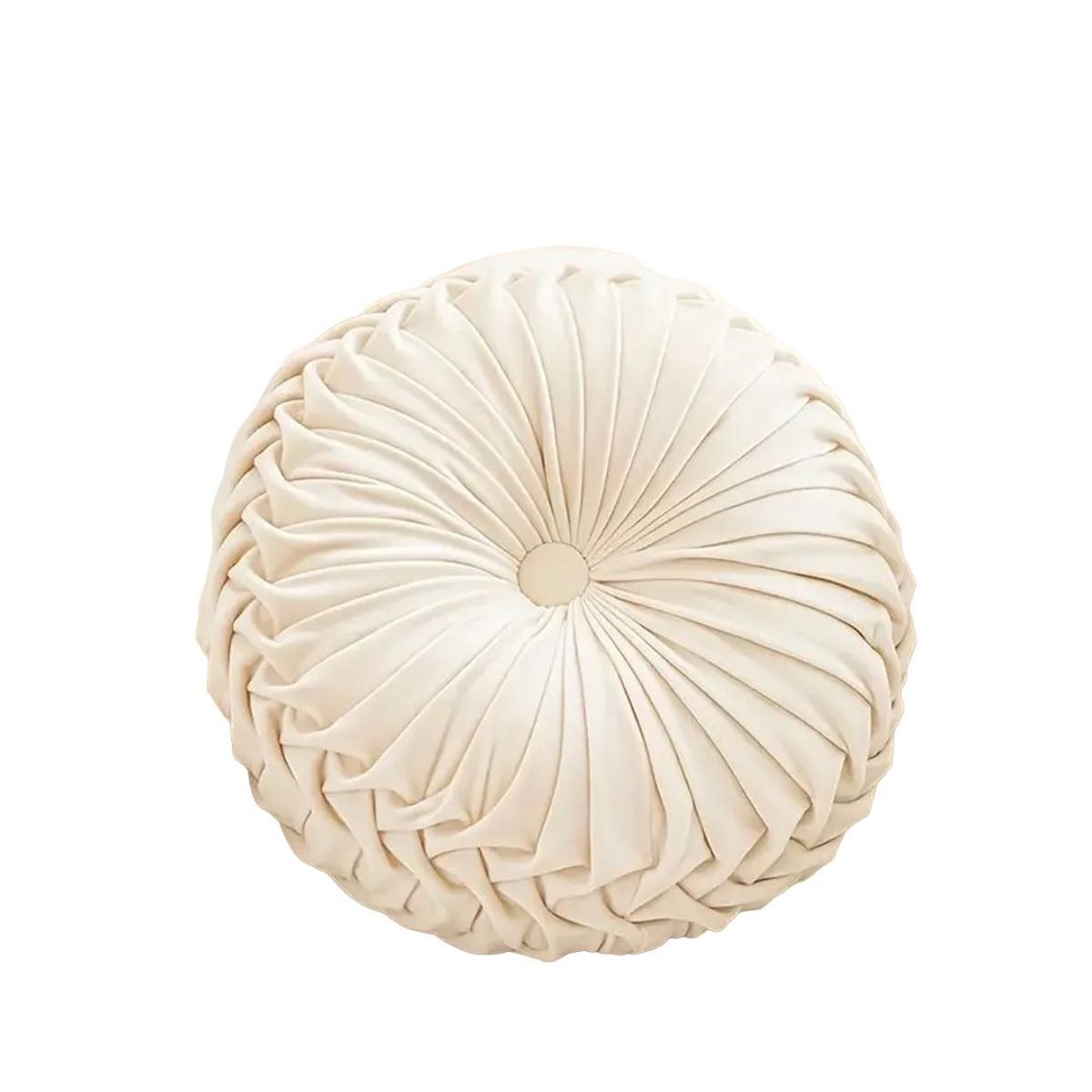 GENERICO - Cojín Decorativo  Redondo bordado color beige