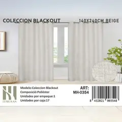 GENERICO - Juego De Cortinas Blackout 2 Paños 140x240 cm