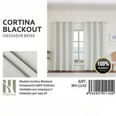 GENERICO - Juego De Cortinas Blackout 2 Paños 140x240 cm