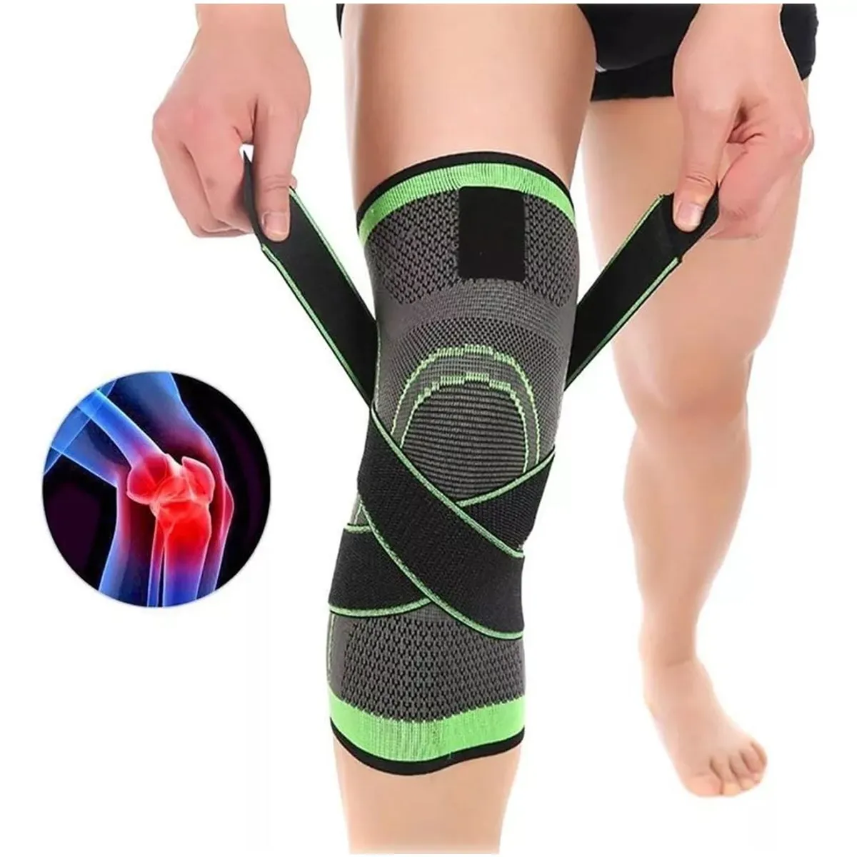 GENERICO - Rodillera Elastica Ajustable De Soporte