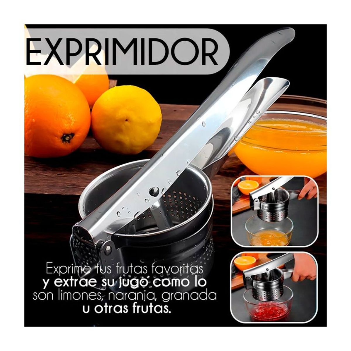 GENERICO - Machacador Prensa Aplastador De Papas Puré Acero Inoxidable
