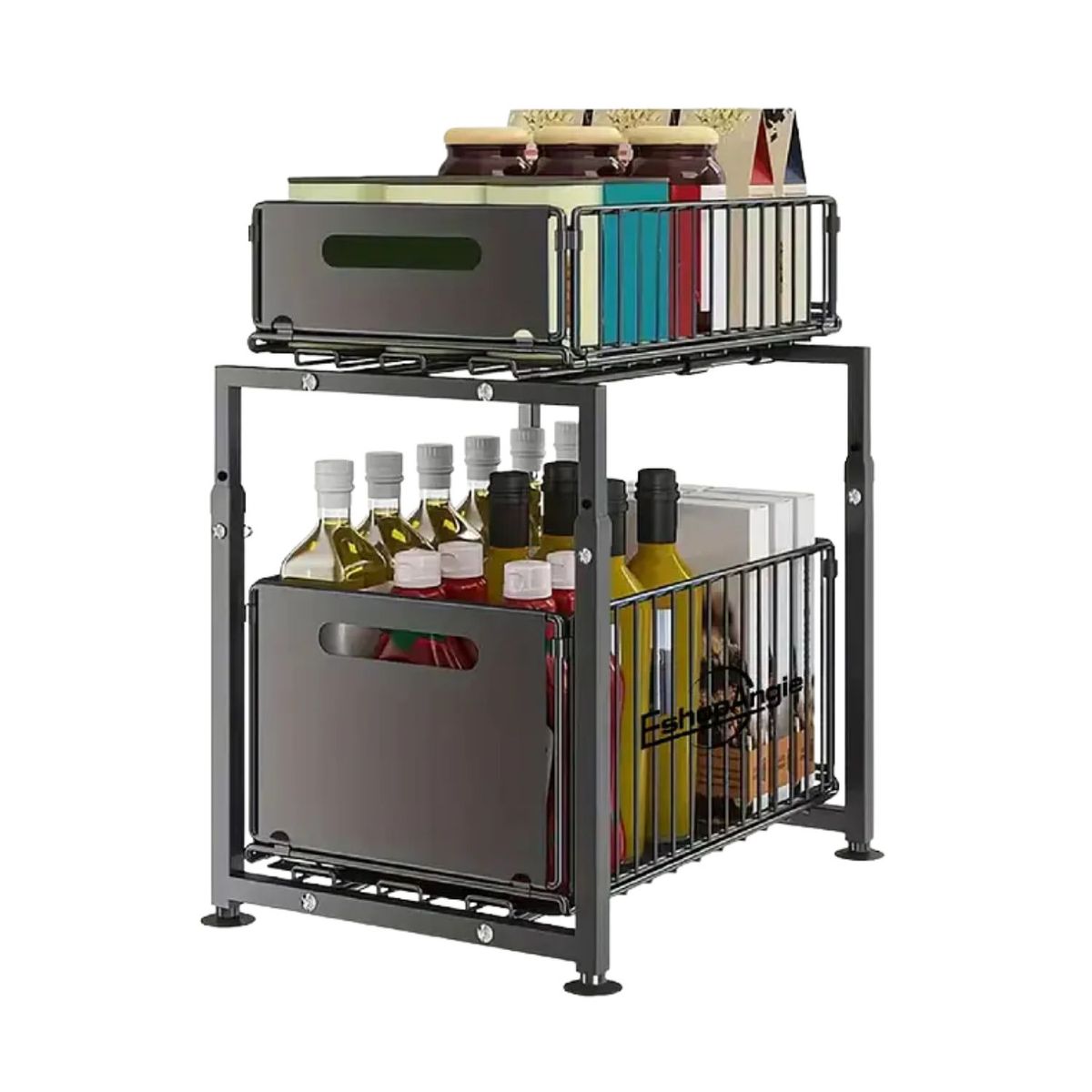GENERICO - Estante Organizador Multiuso Deslizante Cocina Baño 2 Piso