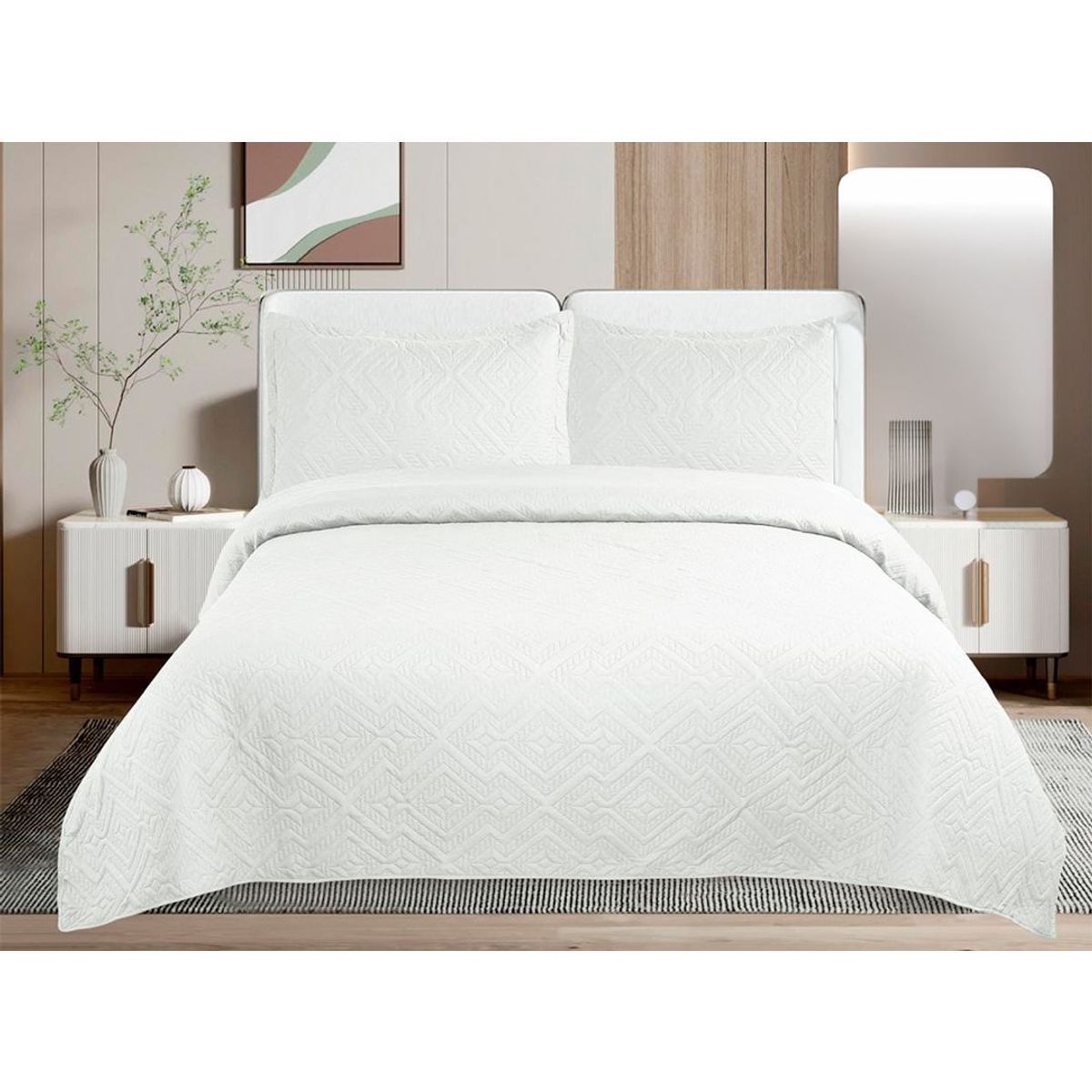 GENERICO - Cubre Cama De Verano Unicolor 2 Plazas