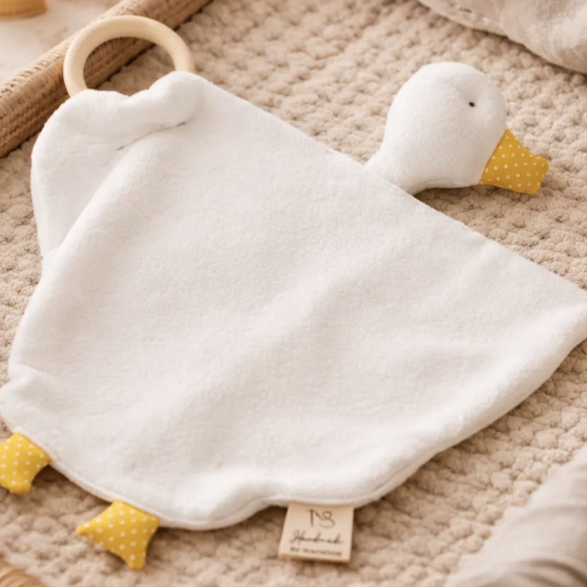 HAOKIDS - Set de 2 Tuto Bebé de Apego Set con 2 Diseños de Patito 30 cm Algodón Confección a mano nacional