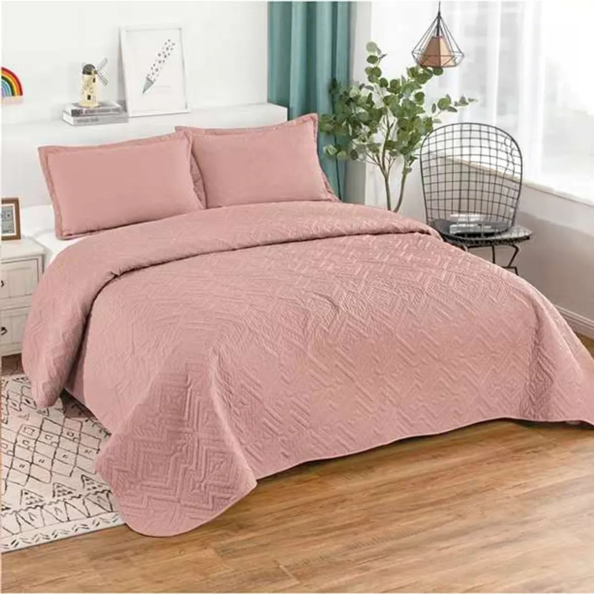 GENERICO - Cubre Cama De Verano Unicolor 2 Plazas