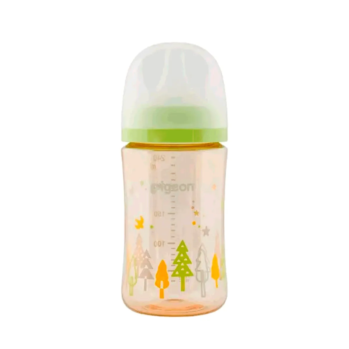 PIGEON - Biberón Mamadera Ppsu 240ml Forest Verde Claro Bosque Softouch Pigeon