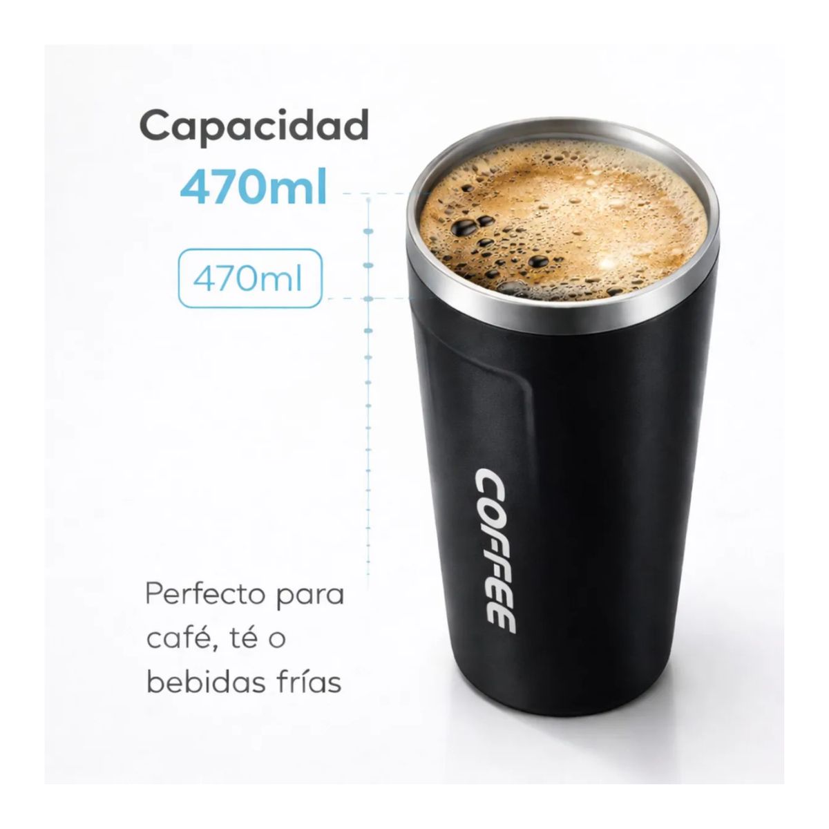 MOVI - Vaso Térmico de Acero Inox con Pantalla Led y Control de Temperatura para Mujer - Frío y Caliente