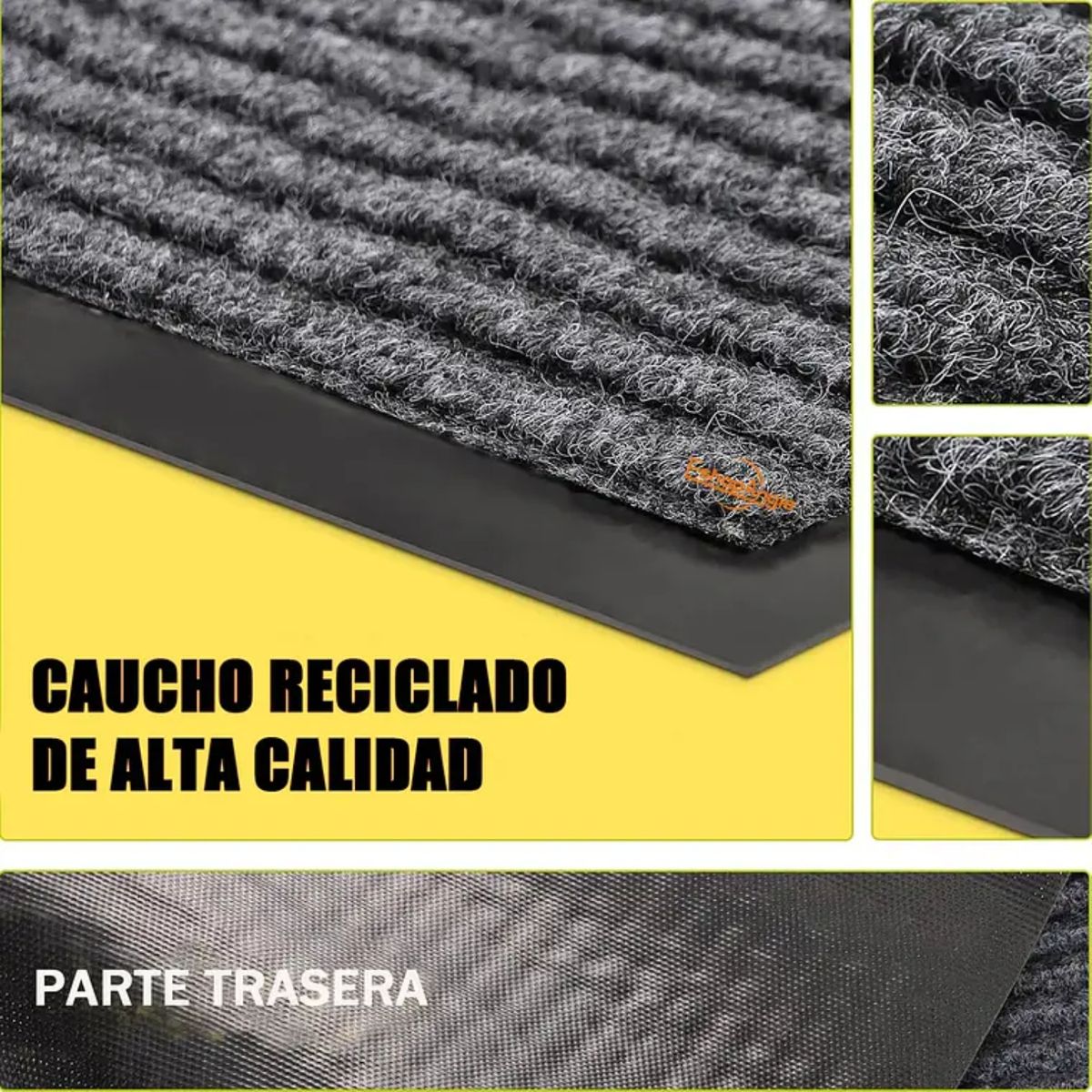 GENERICO - Alfombra Tapete Limpiapies Entrada Exterior 60x40cm Antideslizante Resistente Puerta