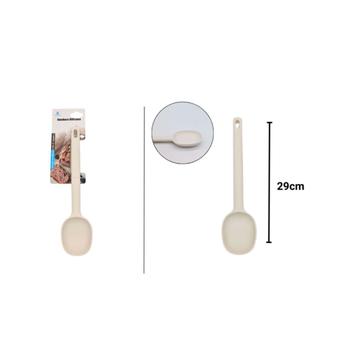 GENERICO - Mezquino-cuchara blanco 29cm silicona