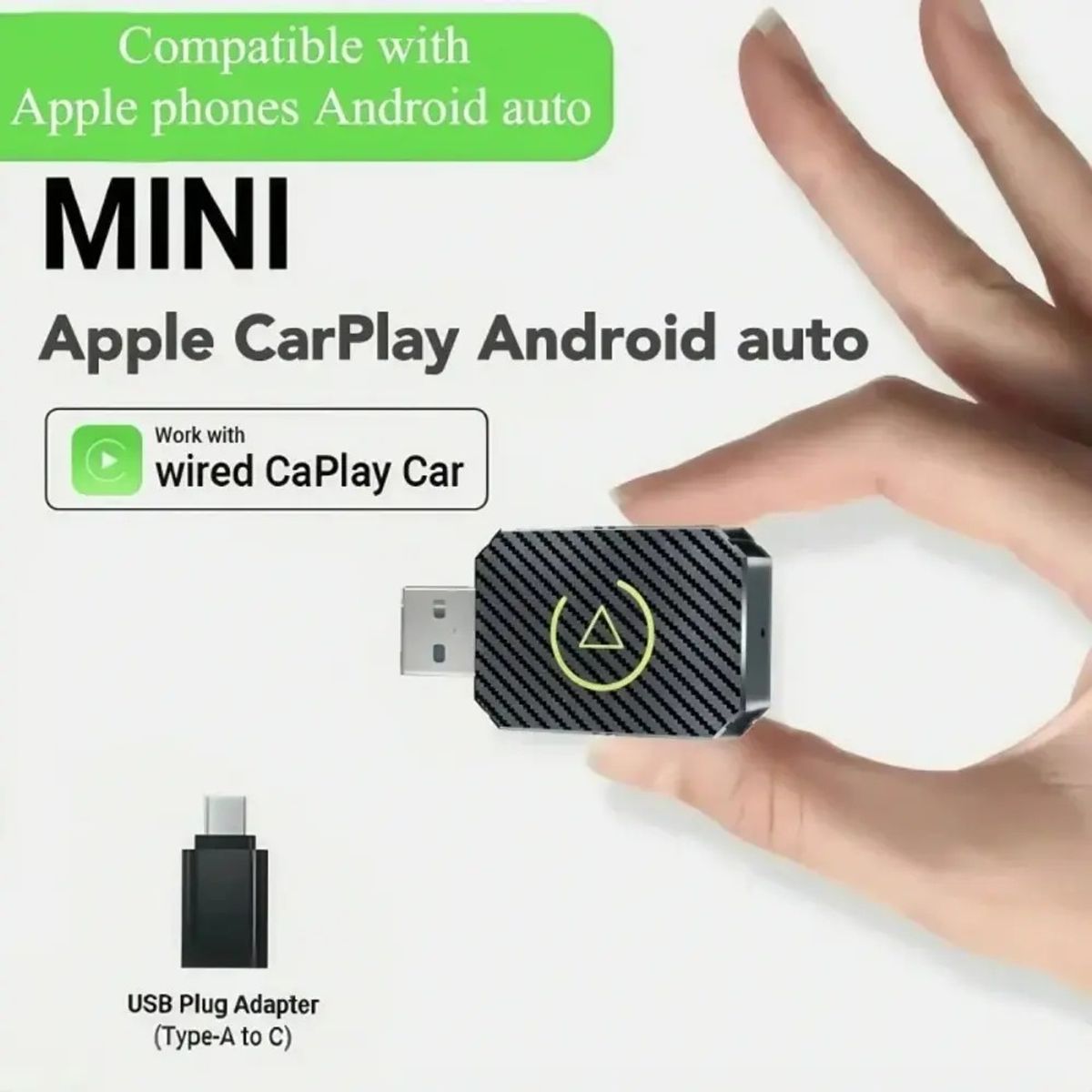 GENERICO - Carplay Adaptador Inalámbrico 2 En 1 Para Iphone Y Android