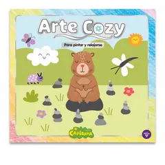 VERTICE - Libro para colorear Arte Cozy Capibara - Portada Capibara medita