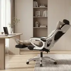 GENERICO - SILLA GAMER RECLINABLE NEGRO/BLANCO
