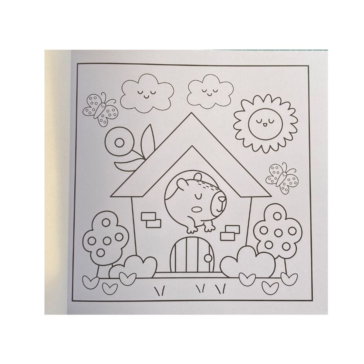 VERTICE - Libro para colorear Arte Cozy Capibara - Portada Capibara duerme