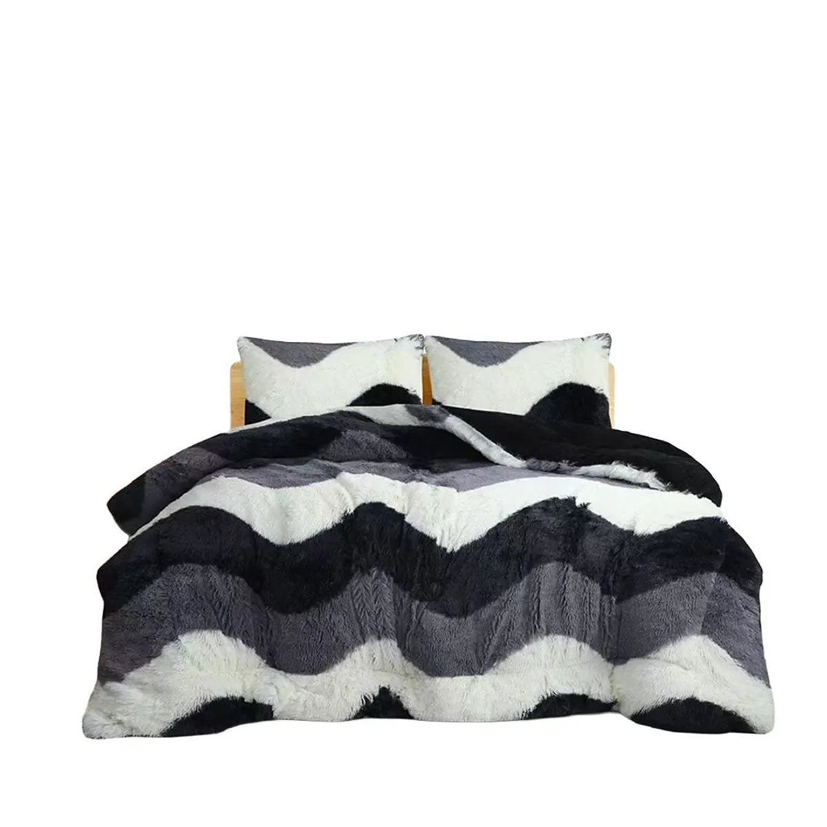 GENERICO - Cobertor De Invierno Peludo Diseño Moderno 2 Plazas