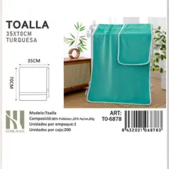 GENERICO - Toalla De Microfibra Suave 35X70Cm Imussa