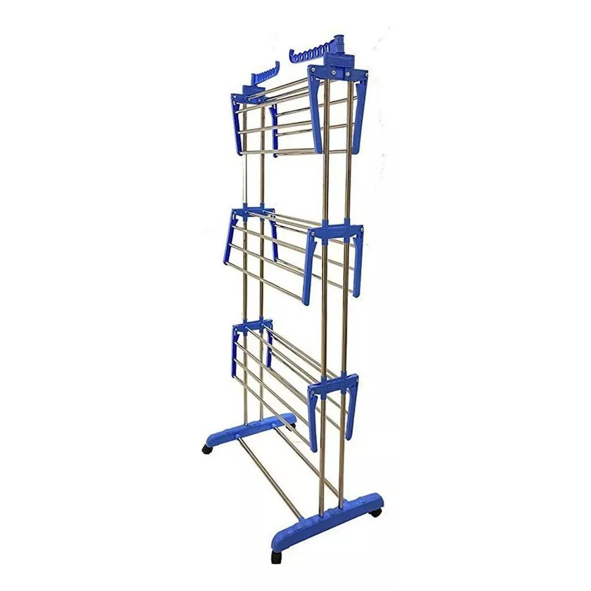 GENERICO - Tendedero Vertical De Metal De 3 Niveles 170 x 126 x 64 cm Color Azul