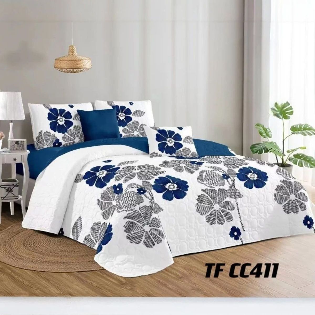 GENERICO - Cubrecama Quilt De Verano Tf Con Diseño 2 Plazas