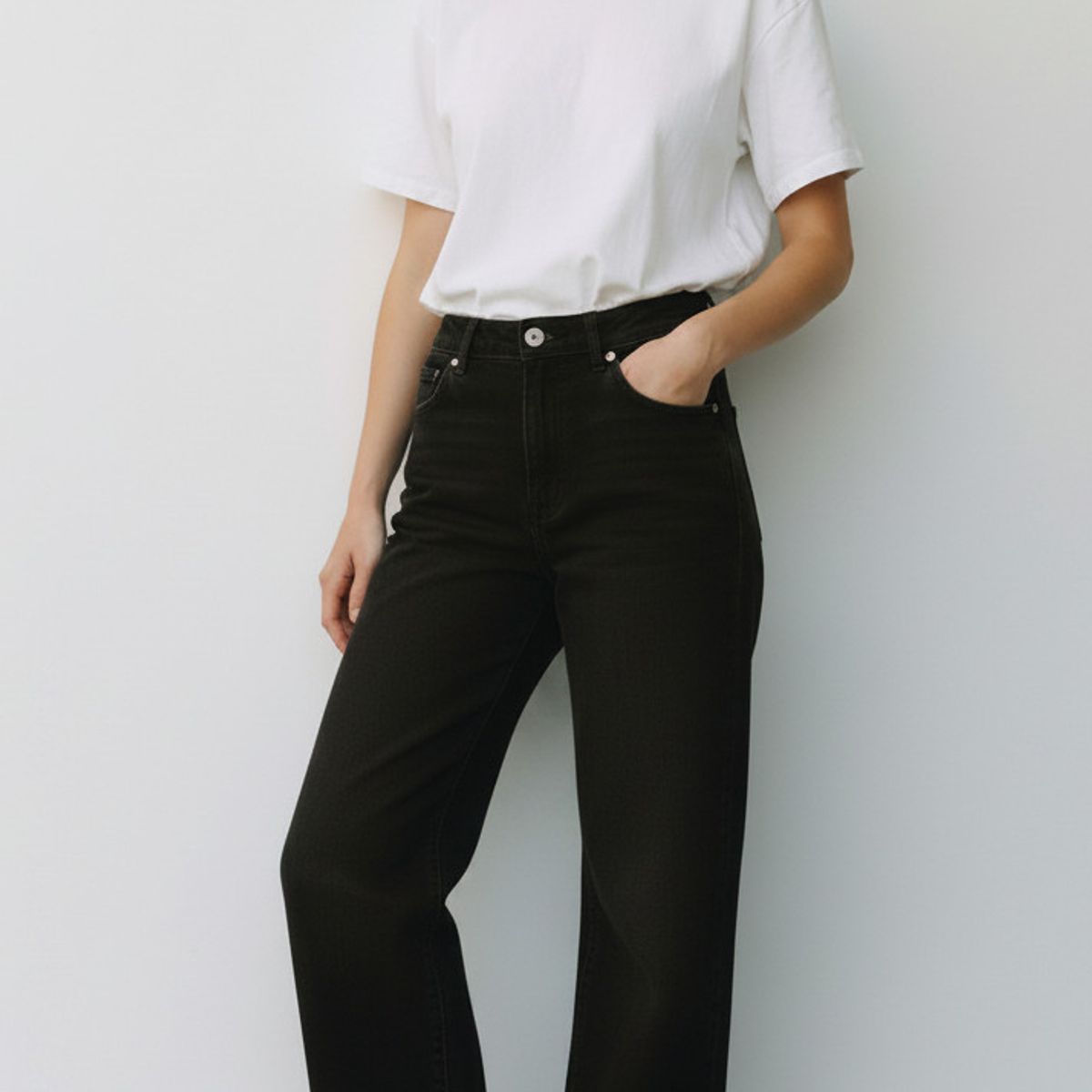 XD - Jeans Mujer Wide Leg Tiro Alto Elasticado