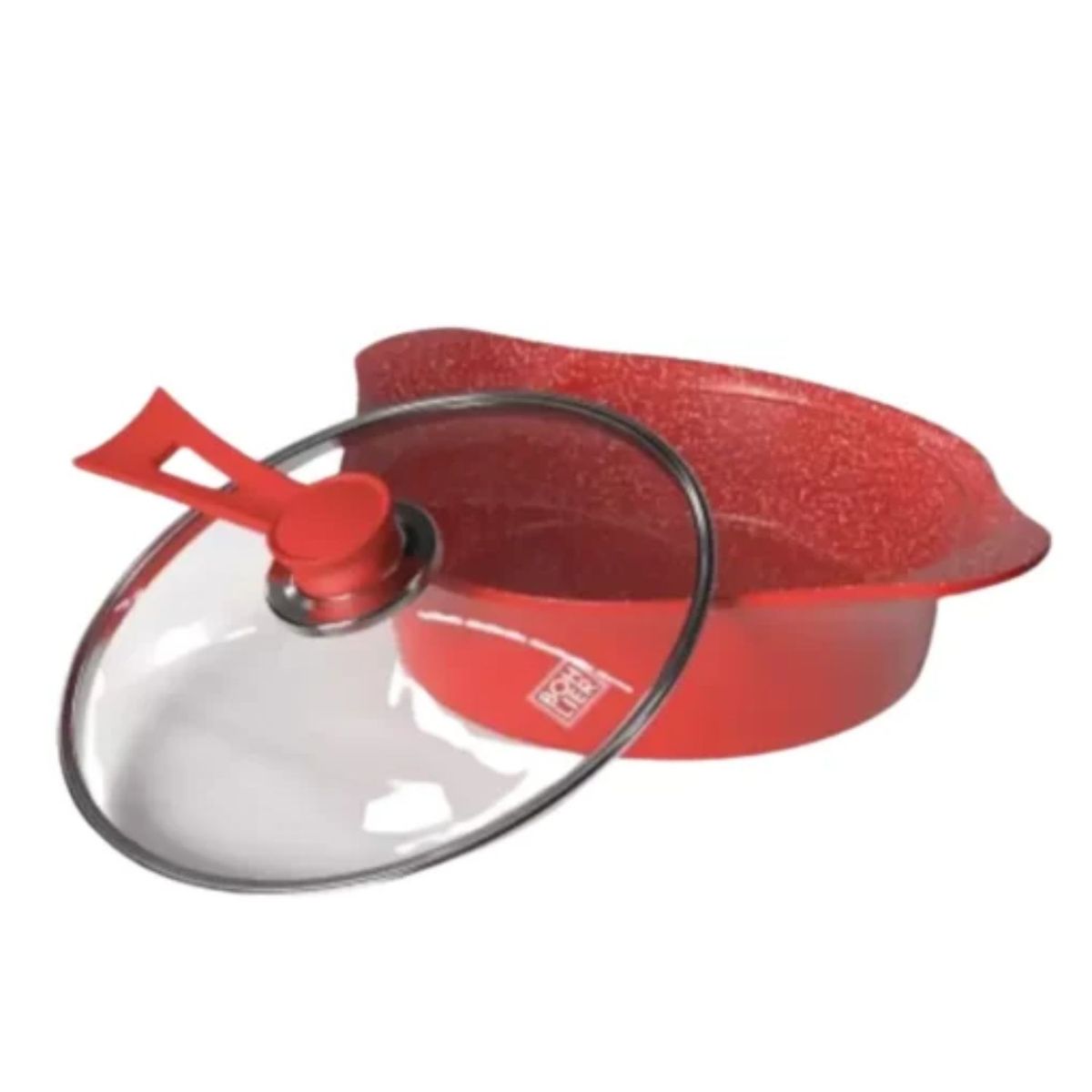 BOHLIER - Guisera 24cm Aluminio Fundido Cerámica Roja Bohlier Con Tapa