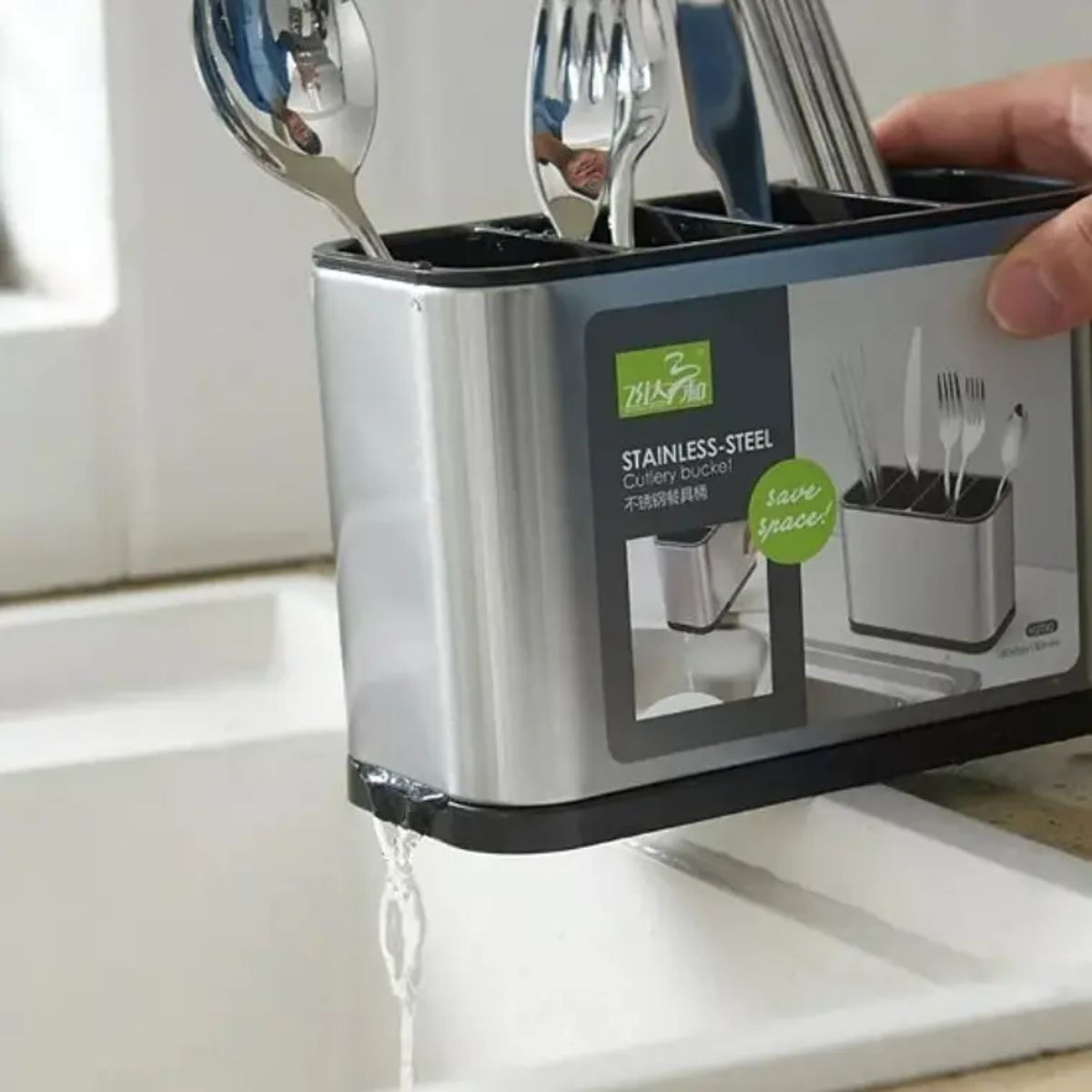 GENERICO - Escurridor De Cubierto Utensilios Cocina Acero Inoxidable