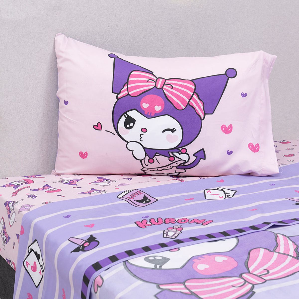 MASHINI - SABANAS KUROMI COQUETA MICROFIBRA MASHINI 1.5 PLAZAS
