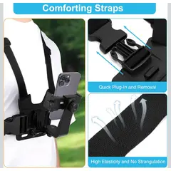 GENERICO - Soporte Ajustable De Pecho Para Celular Grabación De Video