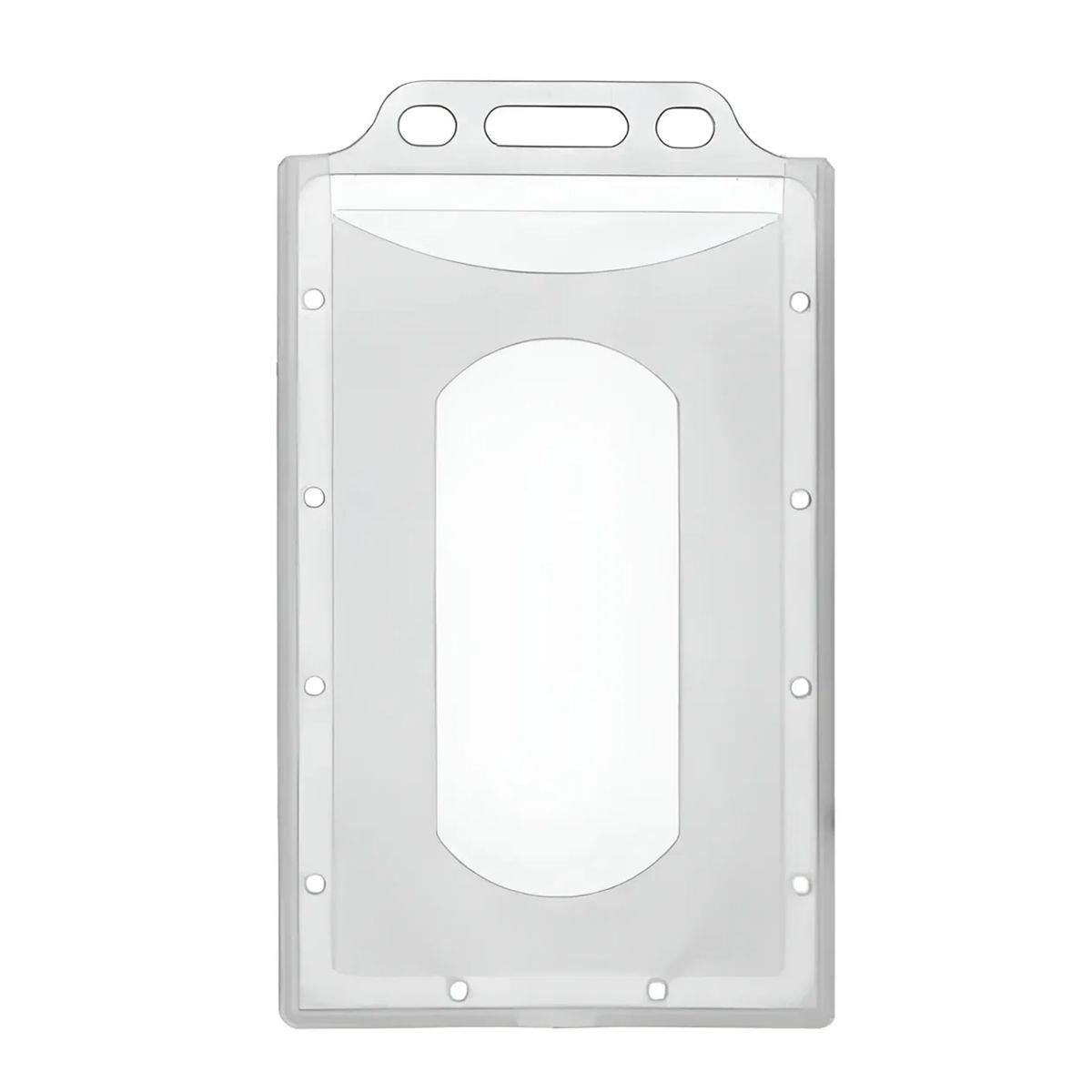 GENERICO - Pack 50 Pcs Porta Credencial Plastico Transparente Rigido