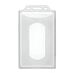 GENERICO - Pack 50 Pcs Porta Credencial Plastico Transparente Rigido