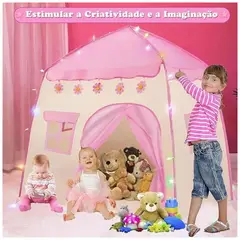 GENERICO - Juguete Carpa Plegable Casa De Juegos 100x130cm Rosado Infantil