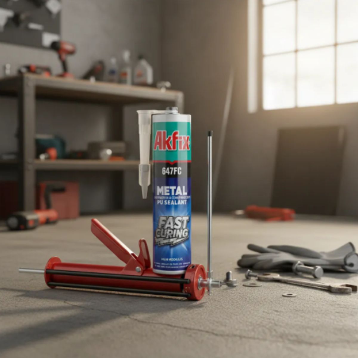 AKFIX - Sellador De Poliuretano Gris 310 Ml. 647 Fc Akfix