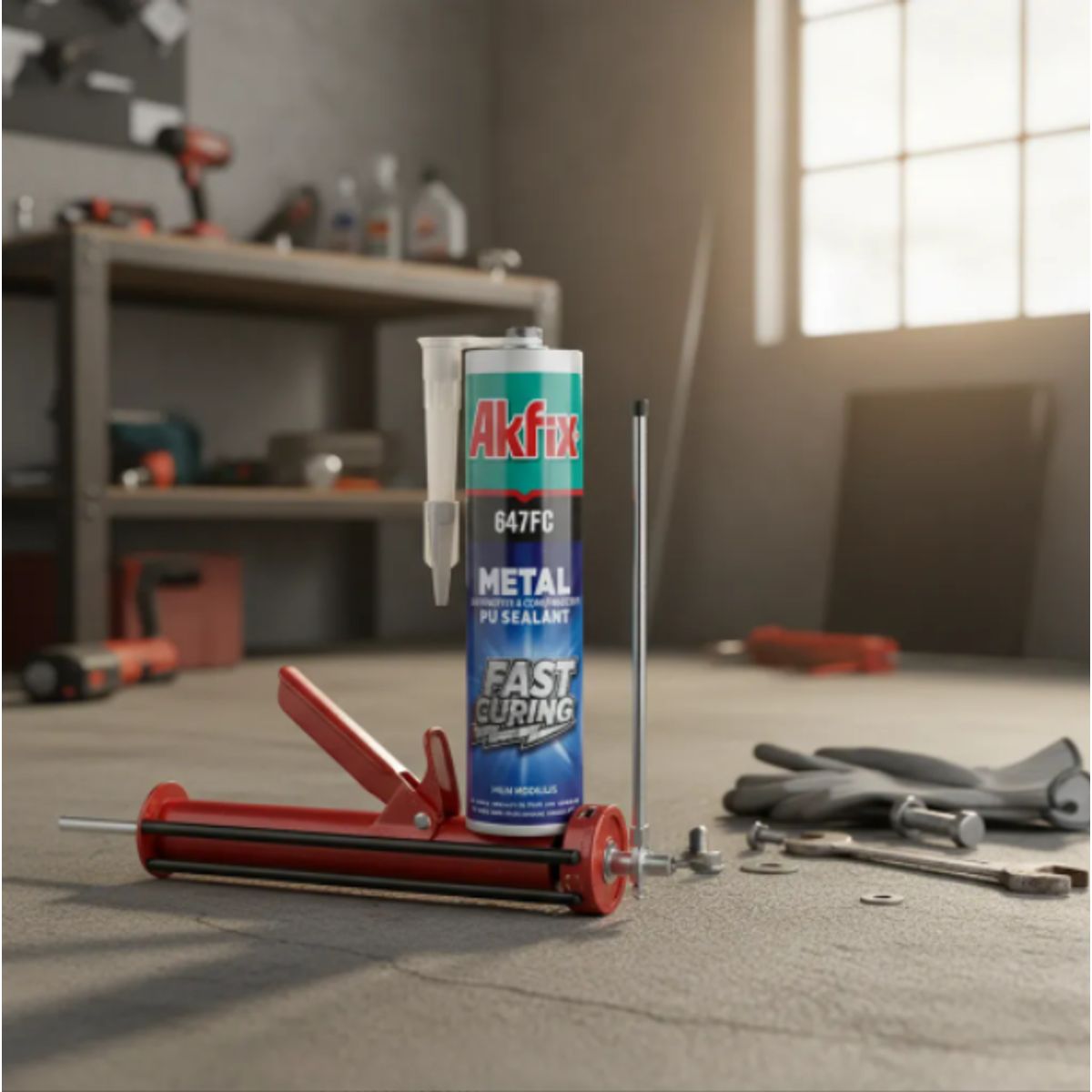 AKFIX - Sellador De Poliuretano Gris 310 Ml. 647 Fc Akfix