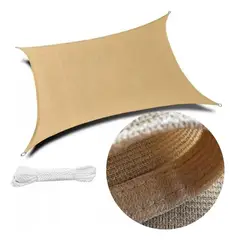KUANGYE - Lona toldo Vela 3X4M Rectangular Vela para Sombra Parasol Permeable + Cuerda