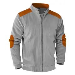 TIOZONEY - Abrigos para Hombre-Gris