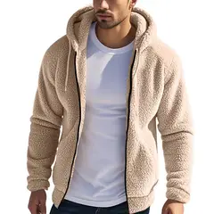 TIOZONEY - Abrigos para Hombre-Café