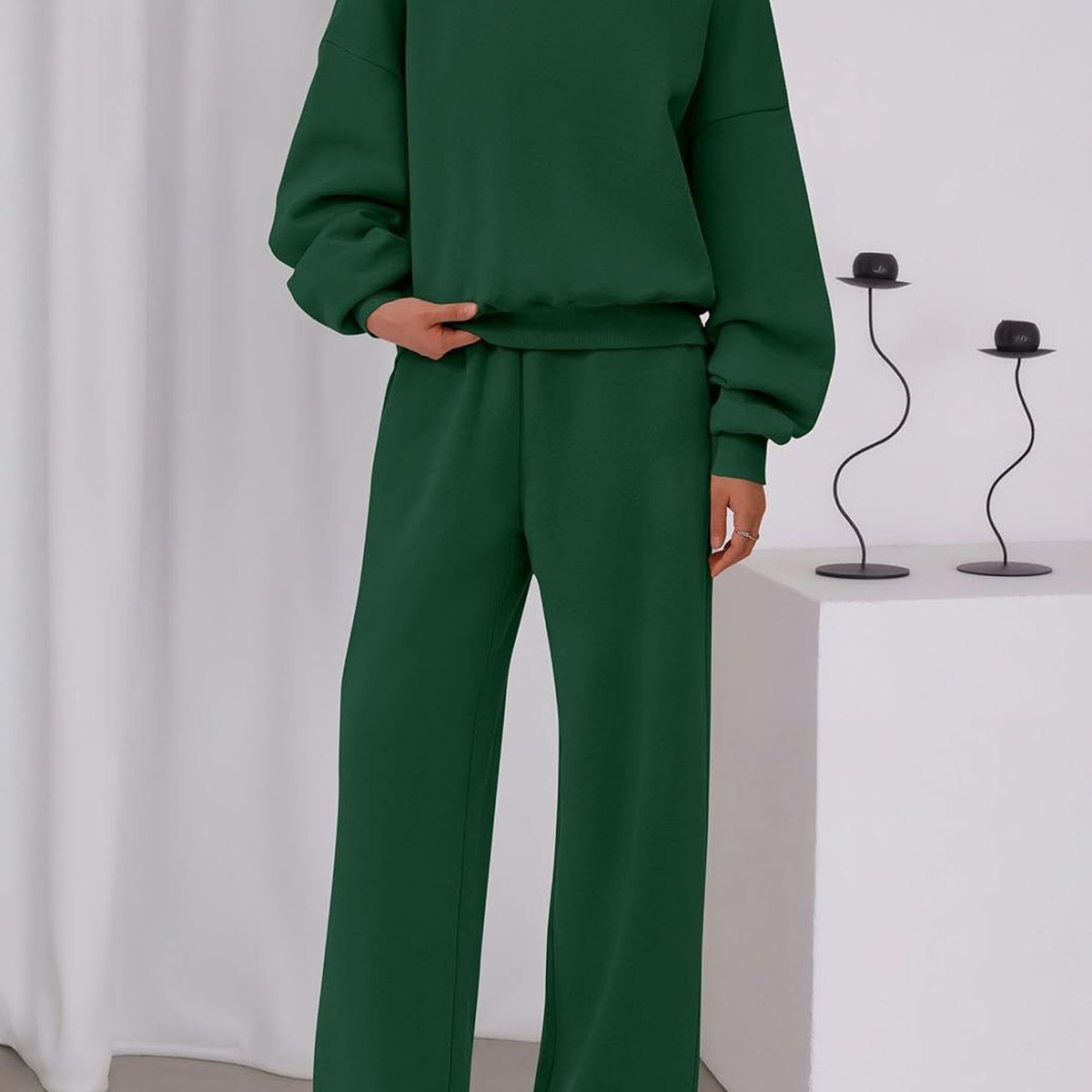 TIOZONEY - Conjunto Manga Larga Y Pantalon-Verde