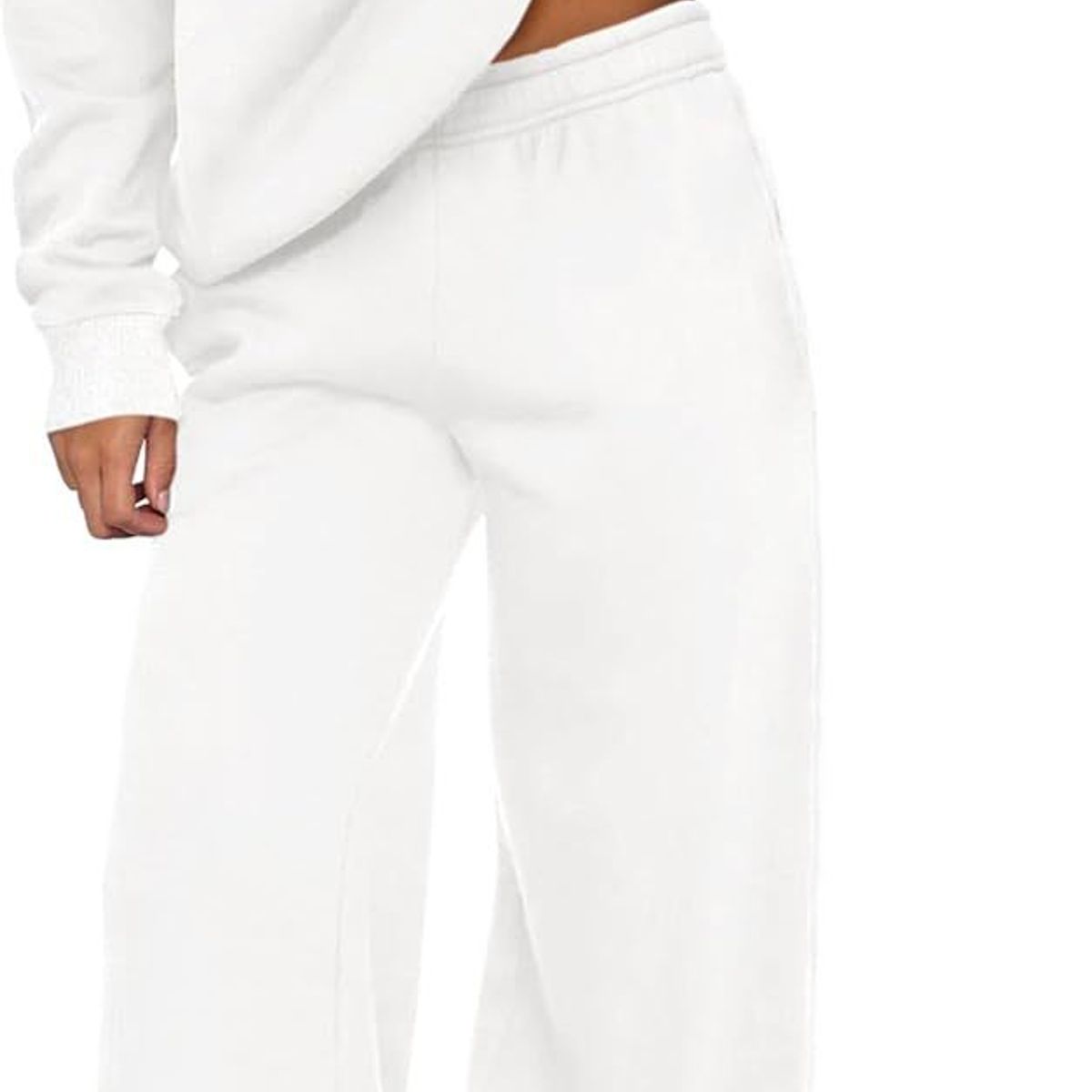 TIOZONEY - Conjunto Manga Larga Y Pantalon-Blanco