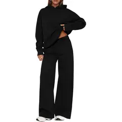 TIOZONEY - Conjunto Manga Larga Y Pantalon-Negro