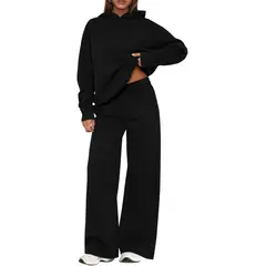 TIOZONEY - Conjunto Manga Larga Y Pantalon-Negro