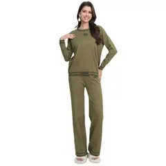 TIOZONEY - Conjunto Manga Larga Y Pantalon-Verde